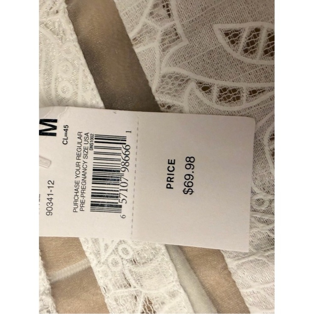 Motherhood‎ Maternity Lace Overlay Dress Women's Medium Feminine Sheer Easter - Picture 4 of 5